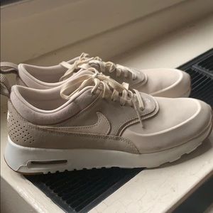 Cream and white Nike air max
